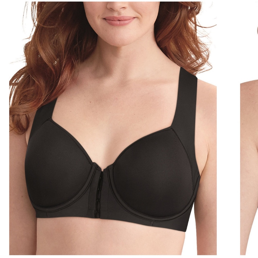 NWT✨Bali Women's One Smooth U Posture Boost Smooth Back Underwire Bra Black